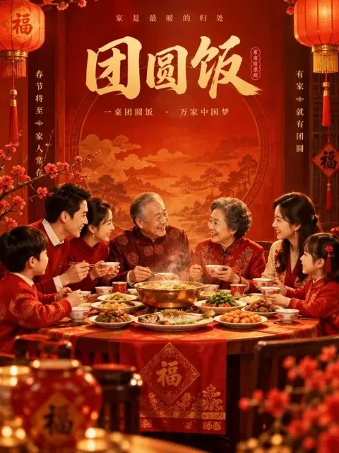 团圆饭竖版封面海报